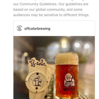 One of the top publications of @offcolorbrewing which has 540 likes and 15 comments