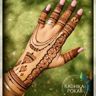 One of the top publications of @radhikapokar_mehendi_artist which has 2.9K likes and 11 comments